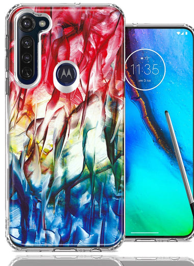 Motorola Moto G stylus Land Sea Abstract Design Double Layer Phone Case Cover