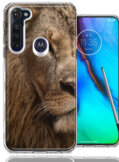 Motorola Moto G stylus Lion Face Nosed Design Double Layer Phone Case Cover