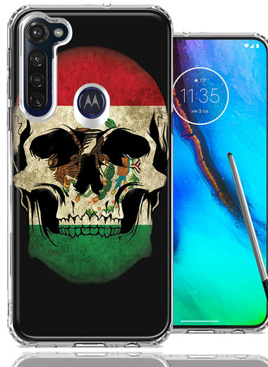 Motorola Moto G stylus Mexico Flag Skull Design Double Layer Phone Case Cover