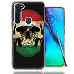 Motorola Moto G stylus Mexico Flag Skull Design Double Layer Phone Case Cover