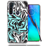 Motorola Moto G stylus Mint Black Abstract Design Double Layer Phone Case Cover