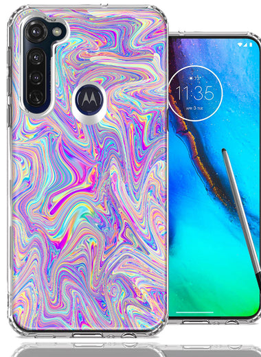 Motorola Moto G stylus Paint Swirl Design Double Layer Phone Case Cover