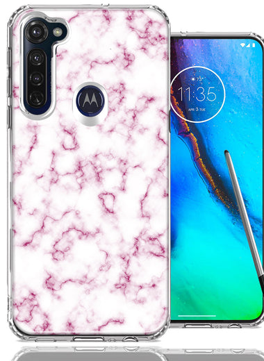 Motorola Moto G stylus Pink Marble Design Double Layer Phone Case Cover