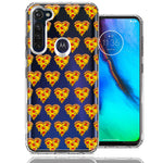 Motorola Moto G Stylus Pizza Hearts Polka dots Design Double Layer Phone Case Cover