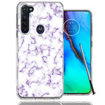 Motorola Moto G stylus Purple Marble Design Double Layer Phone Case Cover