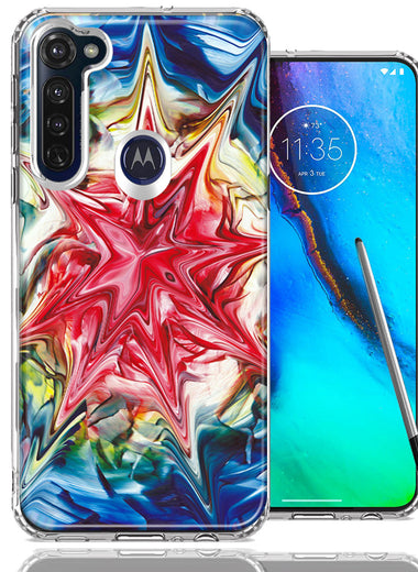 Motorola Moto G stylus Tie Dye Abstract Design Double Layer Phone Case Cover
