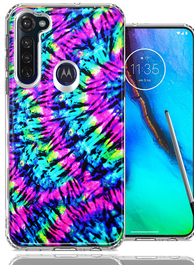 Motorola Moto G stylus Hippie Tie Dye Design Double Layer Phone Case Cover