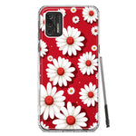 Motorola Moto G Stylus 2021 Cute White Red Daisies Polkadots Double Layer Phone Case Cover