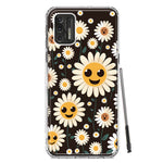Motorola Moto G Stylus 2021 Cute Smiley Face White Daisies Double Layer Phone Case Cover