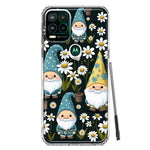 Motorola Moto G Stylus 5G Cute White Daisies Gnomes Flowers Floral Double Layer Phone Case Cover