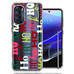 Motorola Moto G Stylus 5G 2022 Christmas Santa Ho Ho Ho textagraphy Festive Holiday Double Layer Phone Case Cover