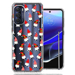 Motorola Moto G Stylus 5G 2022 Cute Red Christmas Holiday Santa Gnomes Design Double Layer Phone Case Cover