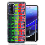 Motorola Moto G Stylus 5G 2022 Deck The Halls Christmas Carol Falala Festive Lyric Vintage 70s Letters Double Layer Phone Case Cover