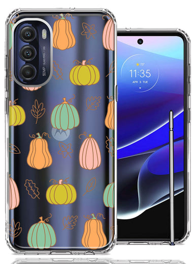 Motorola Moto G Stylus 5G 2022 Fall Autumn Fairy Pumpkins Thanksgiving Spooky Season Double Layer Phone Case Cover