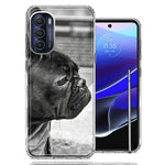 Motorola Moto G Stylus 4G 2022 Black French Bulldog Double Layer Phone Case Cover