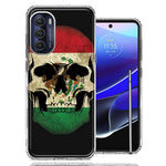 Motorola Moto G Stylus 5G 2022 Mexico Flag Skull Double Layer Phone Case Cover