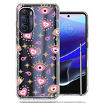 Motorola Moto G Stylus 4G 2022 Pink Evil Eye Lucky Love Law Of Attraction Design Double Layer Phone Case Cover