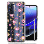 Motorola Moto G Stylus 5G 2022 Pink Evil Eye Lucky Love Law Of Attraction Design Double Layer Phone Case Cover