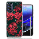 Motorola Moto G Stylus 5G 2022 Red Roses Double Layer Phone Case Cover