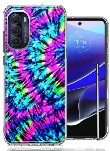 Motorola Moto G Stylus 5G 2022 Hippie Tie Dye Double Layer Phone Case Cover