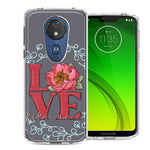 Motorola E5 Plus/G7 Power Love Like Jesus Flower Text Christian Double Layer Phone Case Cover