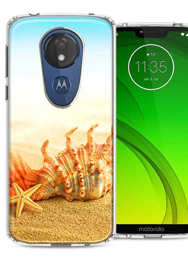 Motorola Moto G7 Power SUPRA Beach Shell Design Double Layer Phone Case Cover
