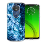 Motorola Moto G7 Power SUPRA Deep Blue Ocean Waves Design Double Layer Phone Case Cover