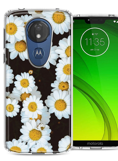 Motorola Moto G7 Power SUPRA Cute Daisy Flower Design Double Layer Phone Case Cover
