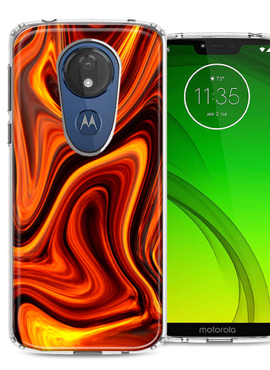 Motorola Moto G7 Power SUPRA Fire Abstract Design Double Layer Phone Case Cover