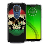 Motorola Moto G7 Power SUPRA Mexico Flag Skull Design Double Layer Phone Case Cover