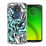 Motorola Moto G7 Power SUPRA Mint Black Abstract Design Double Layer Phone Case Cover