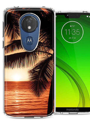 Motorola Moto G7 Power SUPRA Paradise Sunset Design Double Layer Phone Case Cover