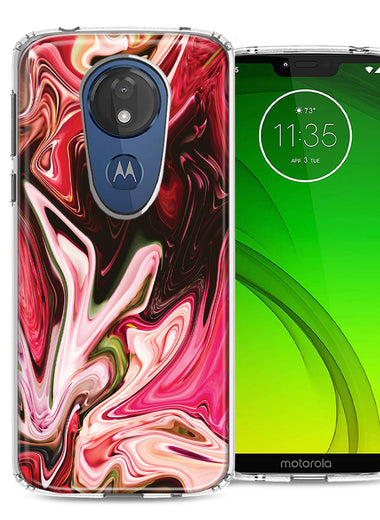 Motorola Moto G7 Power SUPRA Pink Abstract Design Double Layer Phone Case Cover