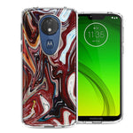 Motorola Moto G7 Power SUPRA Red White Abstract Design Double Layer Phone Case Cover