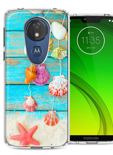 Motorola Moto G7 Power SUPRA Seashell Wind chimes Design Double Layer Phone Case Cover