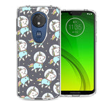 Motorola E5 Plus/G7 Power Space Unicorns Design Double Layer Phone Case Cover
