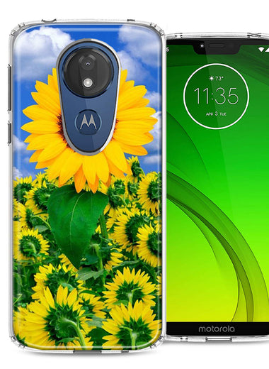 Motorola Moto G7 Power SUPRA Sunflowers Design Double Layer Phone Case Cover