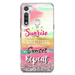 Motorola Moto G Fast Summer Brush Strokes Sunrise Sunburn Sunset Repeat Hybrid Protective Phone Case Cover