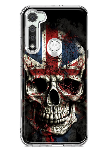 Motorola Moto G Fast British UK Flag Skull Hybrid Protective Phone Case Cover