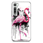 Motorola Moto G Fast Pink Flamingo Painting Graffiti Hybrid Protective Phone Case Cover