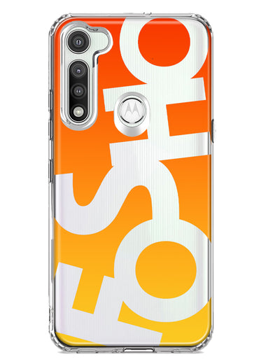 Motorola Moto G Fast Orange Yellow Clear Funny Text Quote Fosho Hybrid Protective Phone Case Cover