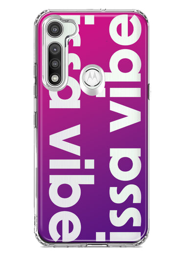 Motorola Moto G Fast Purple Clear Funny Text Quote Issa Vibe Hybrid Protective Phone Case Cover