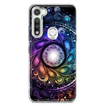 Motorola Moto G Fast Mandala Geometry Abstract Galaxy Pattern Hybrid Protective Phone Case Cover