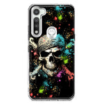 Motorola Moto G Fast Fantasy Paint Splash Pirate Skull Hybrid Protective Phone Case Cover