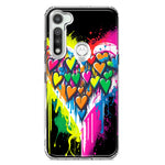 Motorola Moto G Fast Colorful Rainbow Hearts Love Graffiti Painting Hybrid Protective Phone Case Cover