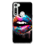Motorola Moto G Fast Colorful Lip Graffiti Painting Art Hybrid Protective Phone Case Cover