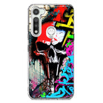 Motorola Moto G Fast Skull Face Graffiti Painting Art Hybrid Protective Phone Case Cover