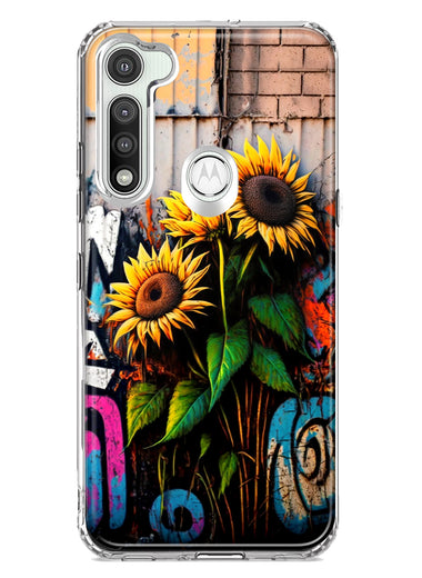 Motorola Moto G Fast Sunflowers Graffiti Painting Art Hybrid Protective Phone Case Cover