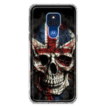 Motorola Moto G Play 2021 British UK Flag Skull Hybrid Protective Phone Case Cover