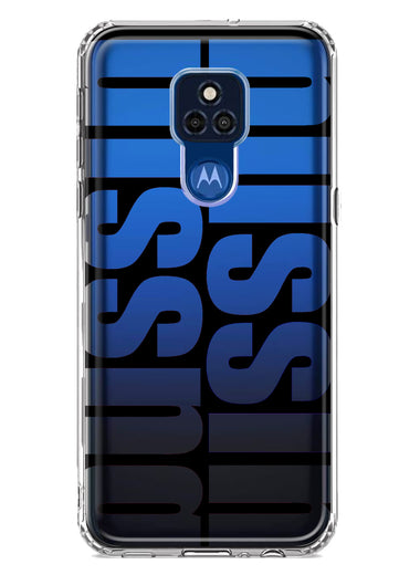 Motorola Moto G Play 2021 Black Clear Funny Text Quote Bussin Hybrid Protective Phone Case Cover